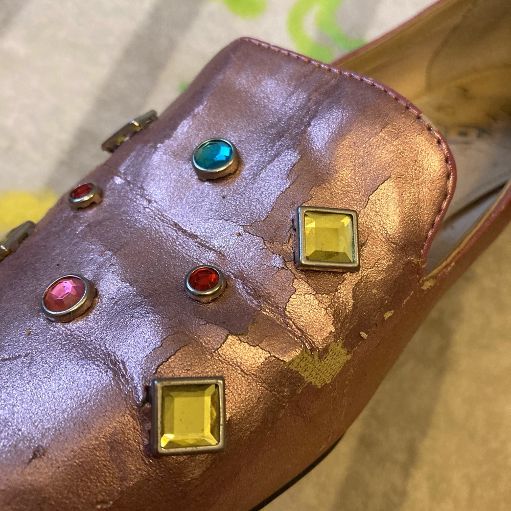 💎 Metallic Bejeweled Katy Perry Loafers, size 8 - Picture 7 of 10